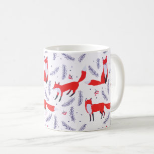Miljö Skogsskog, grön räv Kaffemugg