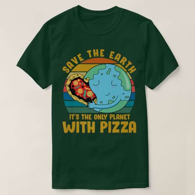 Miljöaktivist Pizza älskare te Funny Quote T Shirt (Design framsida)