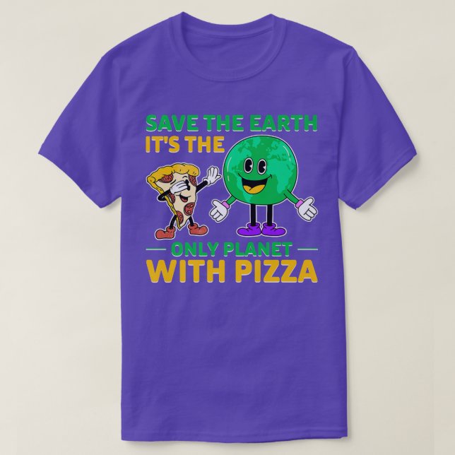 Miljöaktivist Pizza Älskare Tee Funny Quote (Design framsida)