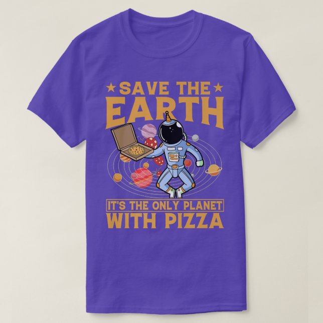 Miljöaktivist Pizza Älskare Tee Funny Quote (Design framsida)