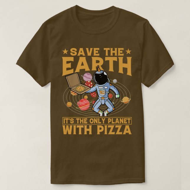 Miljöaktivist Pizza Älskare Tee Funny Quote (Design framsida)