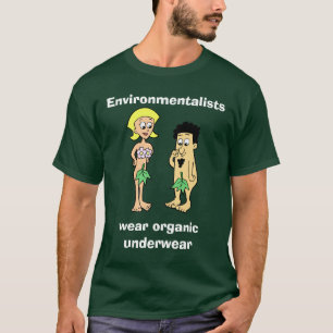 Miljöaktivister ha på sig organiska t-shirt