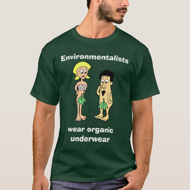 Miljöaktivister ha på sig organiska t-shirt (Framsida)