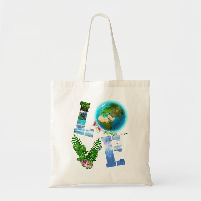 Miljödagen 2022 i Cute Earth Kärlek Tygkasse (Framsidan)