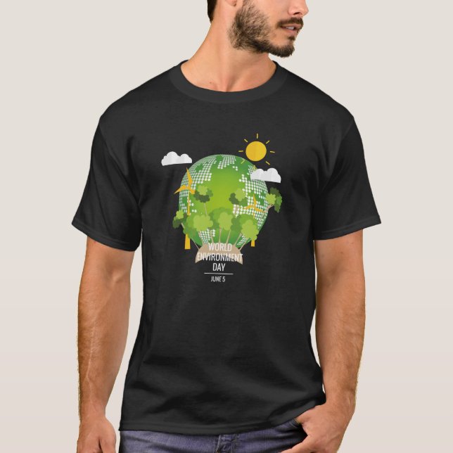 Miljödagen i världen Att arbeta tillsammans för at T Shirt (Framsida)