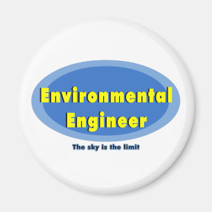 Miljöingenjör Blå Oval Magnet