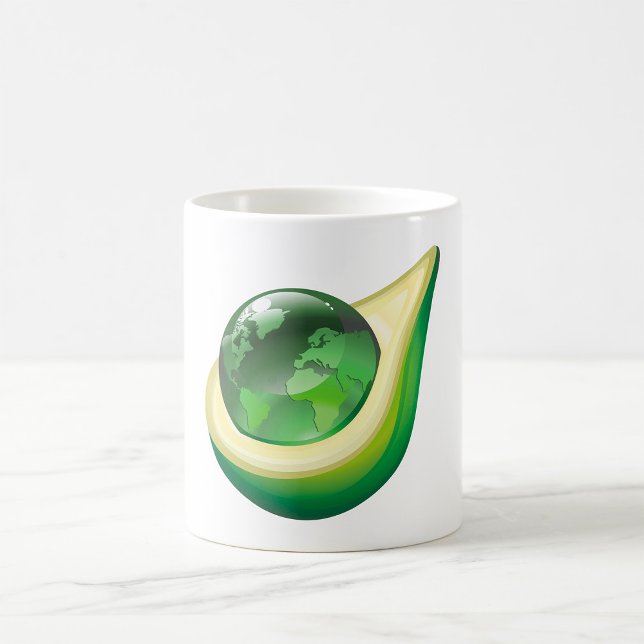 Miljöjorden Avocado Globe Sustainable Planet Kaffemugg (Skapare uppladdad)
