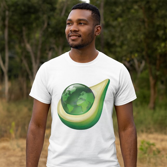 Miljöjorden Avocado Globe Sustainable Planet T Shirt (Skapare uppladdad)