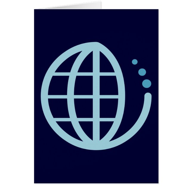 Miljöjorden: bevara vatten hälsningskort (Framsidan)