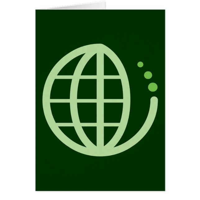 Miljöjorden: gå grön hälsningskort (Framsidan)