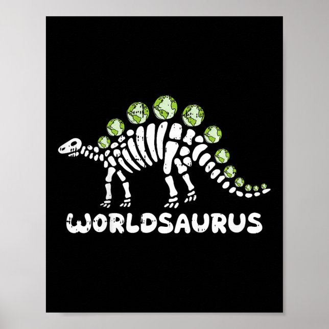 Miljökatastrof för barn Dinosaur Earth Day Toddl Poster (Framsidan)