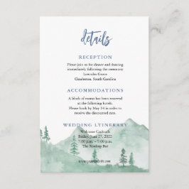 Miljökort för bergsskogen Bröllop Tilläggskort