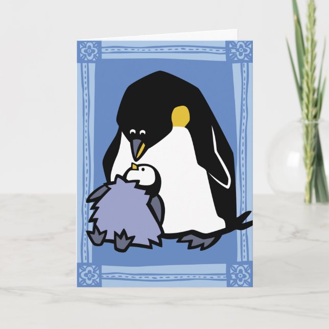 Miljökort för vildlevande Emperor Penguin Puzzle G Kort (Framsida)
