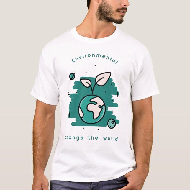 Miljömässig Förändring Världen Ekogrodd T Shirt (Framsida)