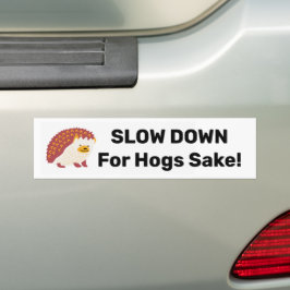 Miljömedvetande om vildliv hedgehog Bumper Sticker Bildekal