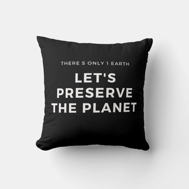 Miljömedvetandet stoppar klimatförändringen kudde (Framsida)
