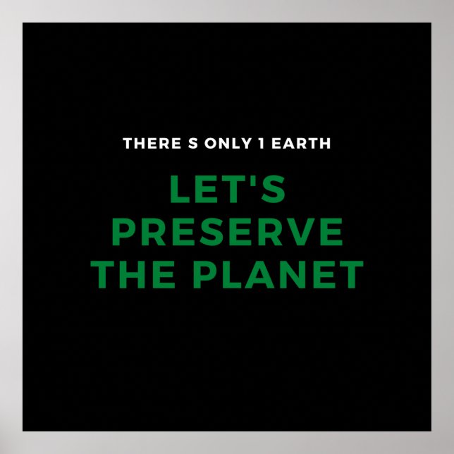 Miljömedvetandet stoppar klimatförändringen poster (Framsidan)
