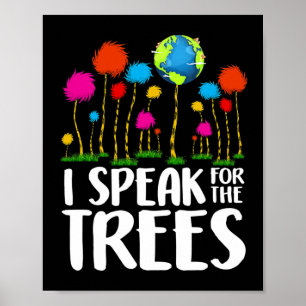 Miljömedvetenhet jag talar för Träd Earth Da Poster