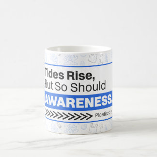 Miljömedvetenhet om havsföroreningar i plast kaffemugg