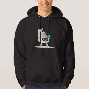 Miljömedvetenhet Sloth Llama Animal Earth Hoodie