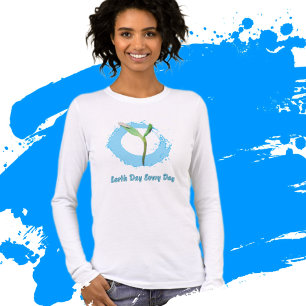 Miljömedvetenhet varje dag på jorddagen t shirt