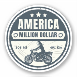 miljon dollar highway colorado motorcykel resa klistermärken