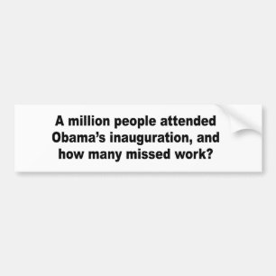 Miljon folk deltog i Obamas invigning Bildekal