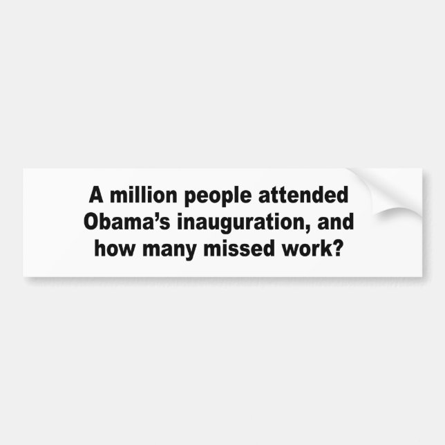 Miljon folk deltog i Obamas invigning Bildekal (Framsidan)