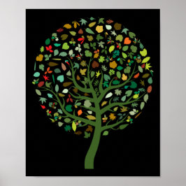 Miljön Greenie Söt träd Poster