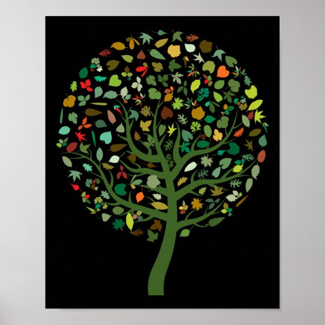 Miljön Greenie Söt träd Poster (Framsidan)