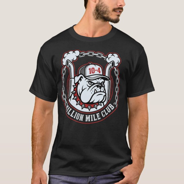 Miljon mils klubb lastbilschaufför present t shirt (Framsida)