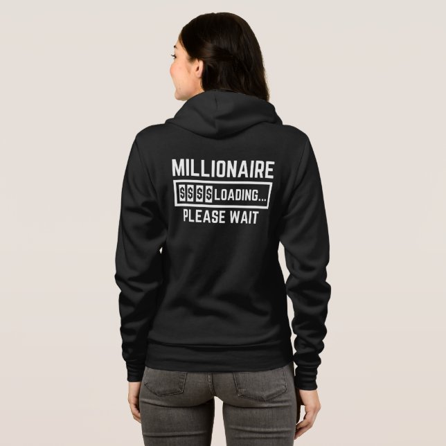 Miljonär Laddar Vänligen Vänta T Shirt (Hel baksida)