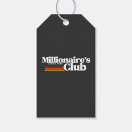 'Miljonärsklubben' Entreprenörer Retro Tänkande Presentetikett