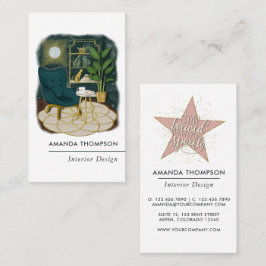 Miljonärstänkande inredningsdesigner visitkort