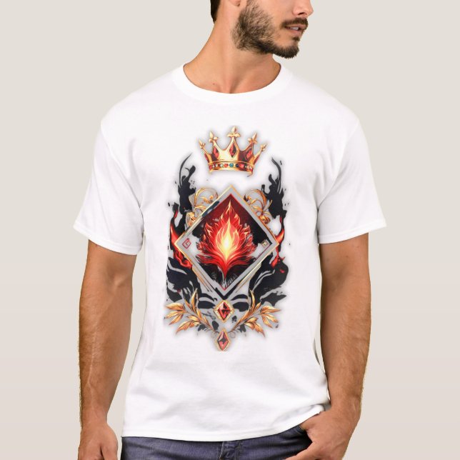 Miljonärstankar Lyx T-Shirt – Premium Röd B (Framsida)