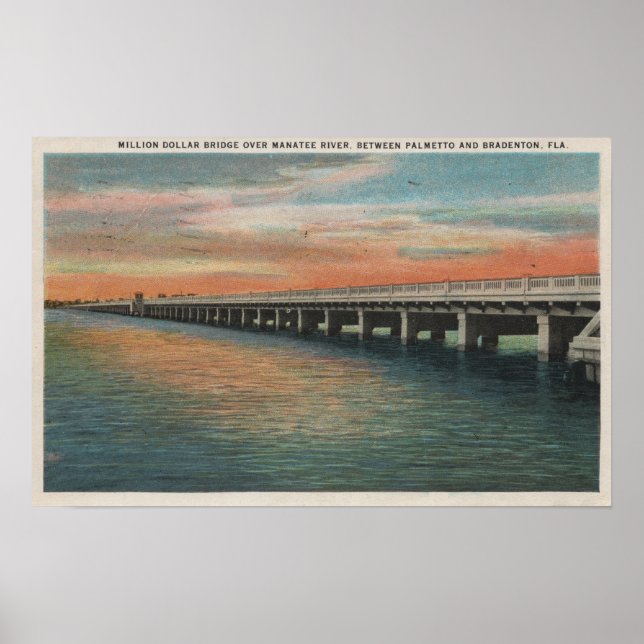 Miljondollarbron över Manatee River. Poster (Framsidan)