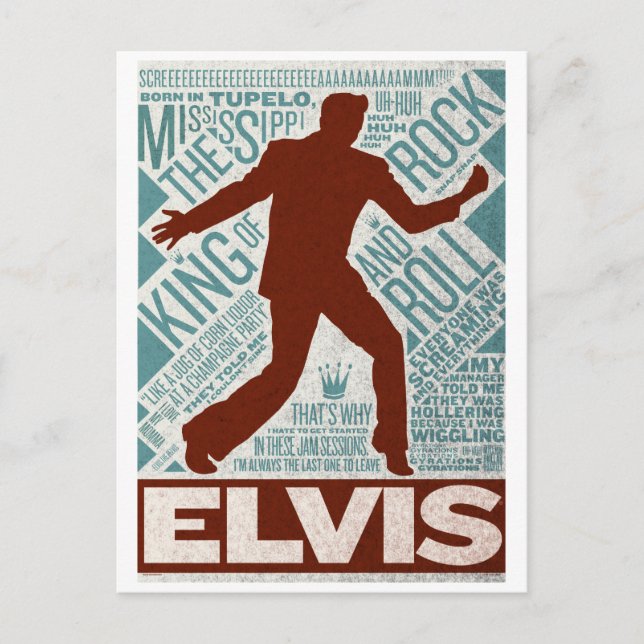 Miljondollarkvartetten Elvis Type Vykort (Framsida)
