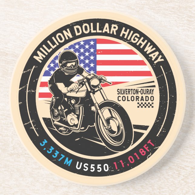 Miljondollarmotorcykel i motorväg Colorado Underlägg (Framsidan)