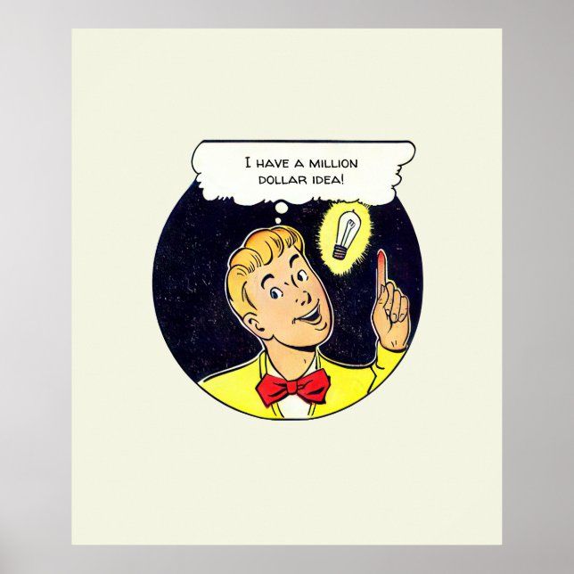 Miljoner dollar i Tecknader för textåterföring Poster (Framsidan)