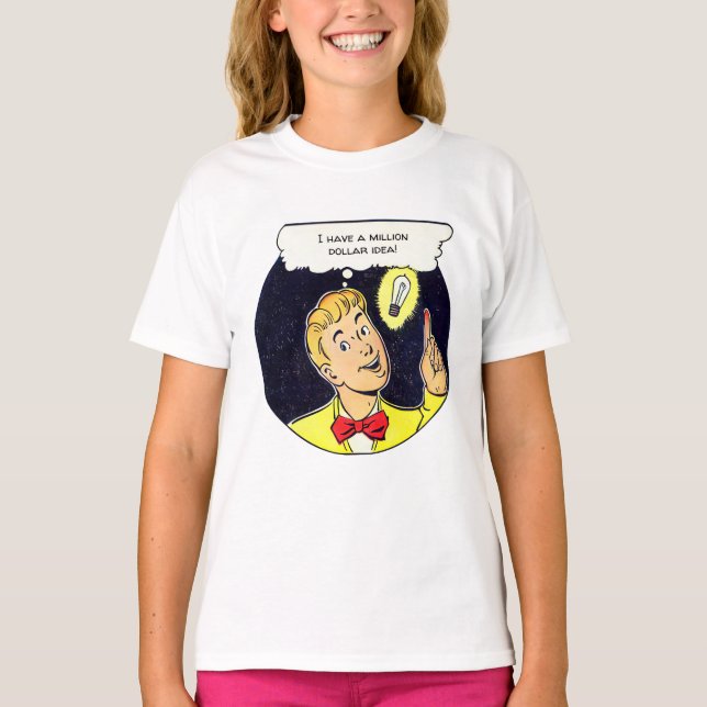 Miljoner dollar i Tecknader för textåterföring T Shirt (Framsida)