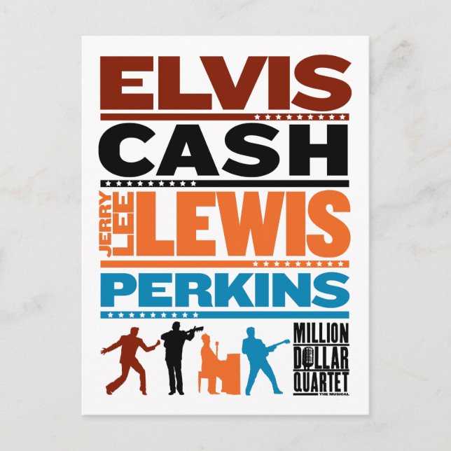 Miljoner dollar-kvartetten Namn Vykort (Framsida)