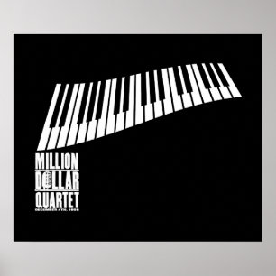 Miljoner dollar-kvartetten Piano - White Poster