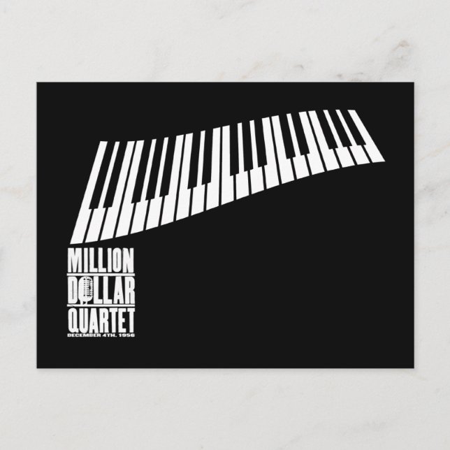 Miljoner dollar-kvartetten Piano - White Vykort (Framsida)