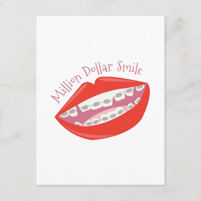 Miljoner dollar Smile Vykort (Framsida)