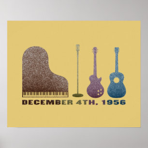 Miljoner dollarkvartettinstrument - Färg Poster