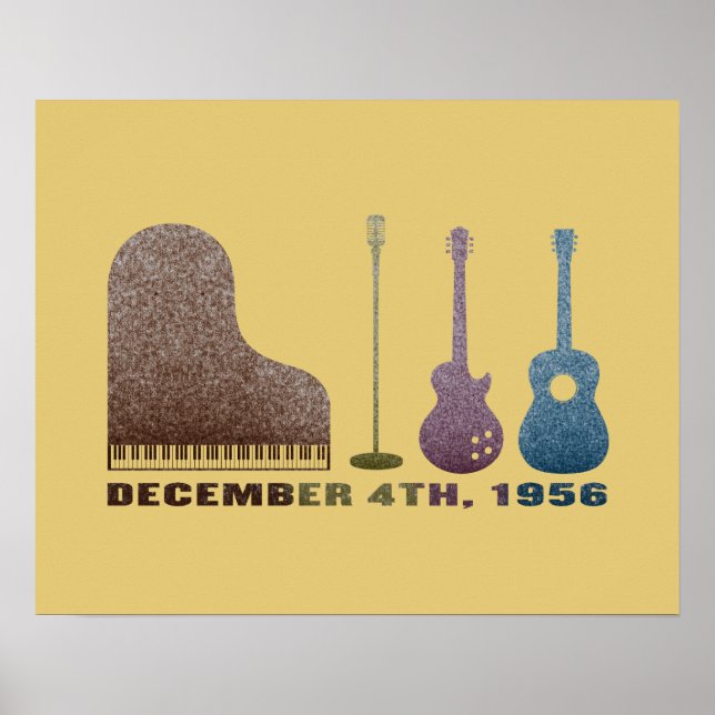 Miljoner dollarkvartettinstrument - Färg Poster (Framsidan)