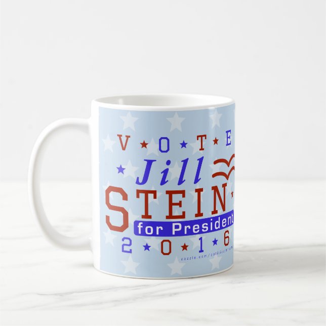 Miljöpartiet 2016 för Jill Stein presidentval Kaffemugg (Vänster)