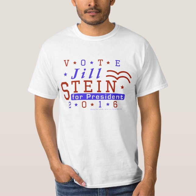 Miljöpartiet 2016 för Jill Stein presidentval T-shirt (Framsida)
