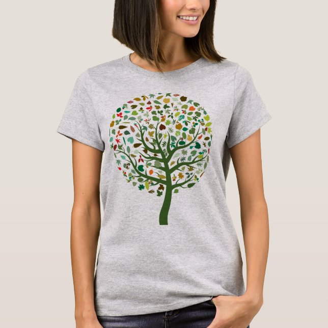 Miljöplaneten Greenie träd T Shirt (Framsida)
