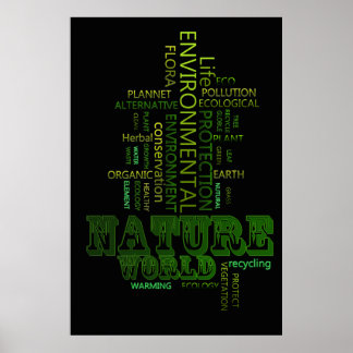 Miljörelaterad text poster